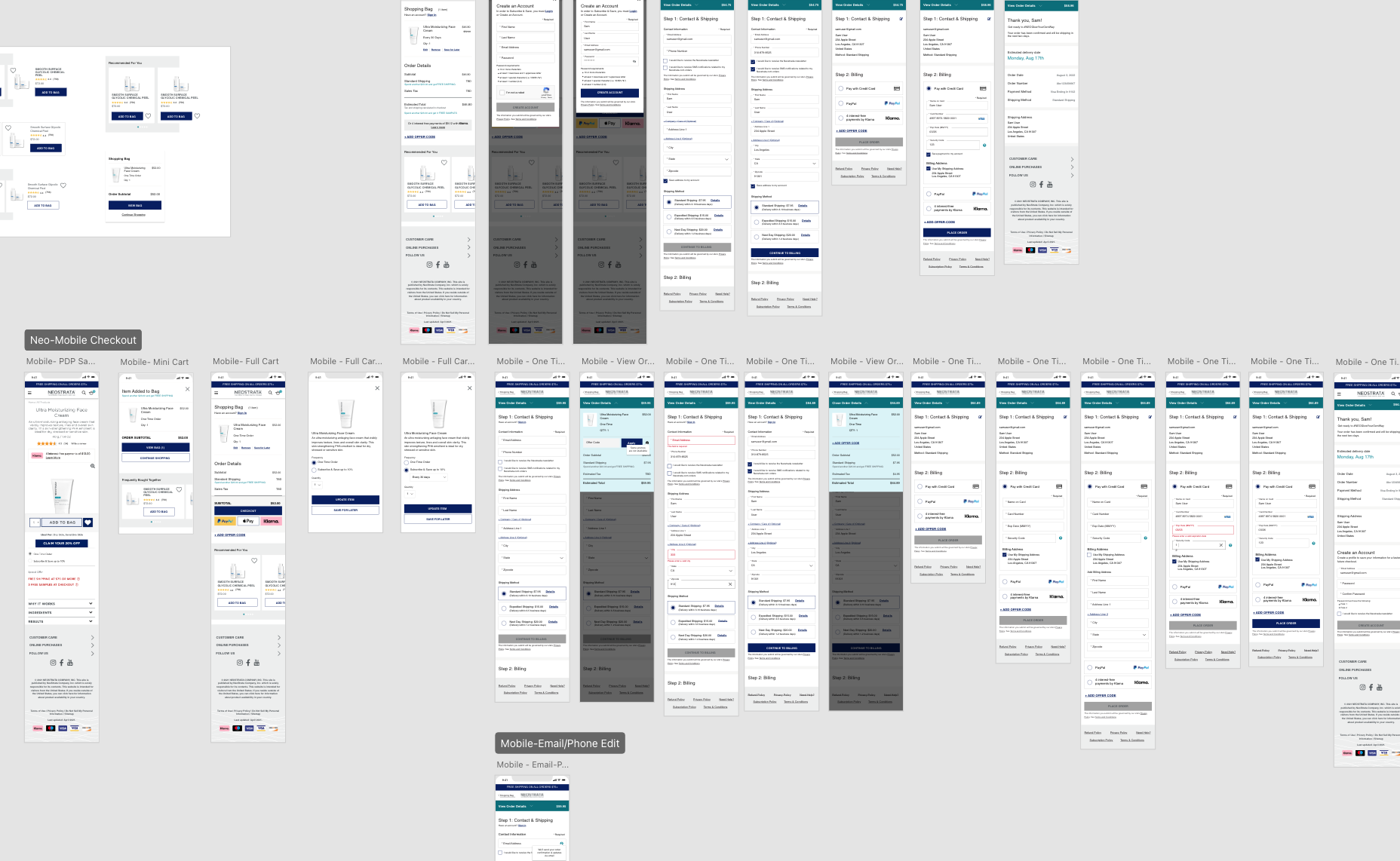 Mobile Checkout Iterations